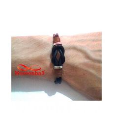 Bracelet Marine Cuir Noir au meilleur prix au Maroc