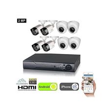 Kit 8 Caméra Dahua 2Mp et XVR Hybrid 1080p 8Ch au meilleur prix au Maroc