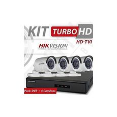 Pack Pour Système de Surveillance  DVR 4voies Turbo HD+4 Caméras Bullet Grand Angle 2,8mm 2Mégapixel/1080p Smart IR au meilleur prix au Maroc