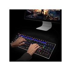 Clavier Gamer de Jeu de Rétroéclairage couleur USB filaire Souris + Glavier au meilleur prix au Maroc