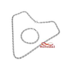 Encemble Chaine Et Gourmette En Acier Inoxydable Argenté au meilleur prix au Maroc