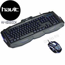 PACK Clavier/Souris Gaming USB Rétro-Eclairé LED - HV-KB550CM au meilleur prix au Maroc