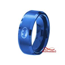 Bague Batman En Acier Inoxydable BLEU - Unisex au meilleur prix au Maroc