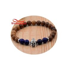 Agate Bois MARRON Avec Pierre Naturelle Pendentif GLADIATOR Argenté au meilleur prix au Maroc