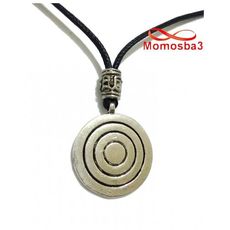 Collier Fil Noir Réglable Avec Pendentif Argenté - Unisex au meilleur prix au Maroc