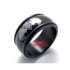 Bague Batman SUPERMAN Titane Acier Inoxydable Anneau bague Noir - Unisex au meilleur prix au Maroc
