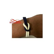 Bracelet Marine Fil Parachute Avec Fermoir En Acier Inoxydable Argenté - Réglable au meilleur prix au Maroc