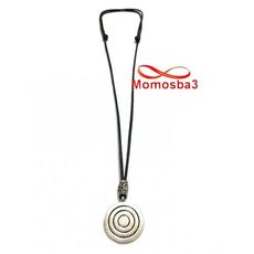 Collier Fil Noir Réglable Avec Pendentif Argenté - Unisex au meilleur prix au Maroc