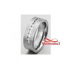 Bague En Acier Inoxydable Argenté Avec Pierres BLANC Unisex au meilleur prix au Maroc