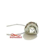 Collier Argenté Pendentif Coeur Avec Pierres Cristal MARRON au meilleur prix au Maroc