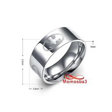Bague Batman En Acier Inoxydable Argenté - Unisex au meilleur prix au Maroc