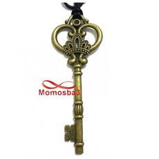 Collier Grande Clé BRONZE Avec Fil Réglable - Unisex au meilleur prix au Maroc