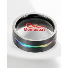 Bague Acier Inoxydable Titane Anneau bague Noir Multicouleurs - Unisex au meilleur prix au Maroc
