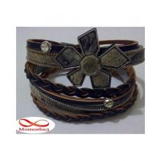 Bracelet Cuir Charm Avec Fermoir Magnette au meilleur prix au Maroc