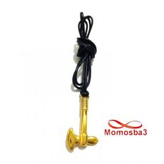 Collier Fil Noir Réglable Avec Pendentif Couperet En Acier Inoxydable DORE - Unisex au meilleur prix au Maroc