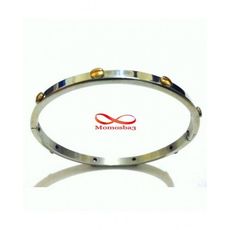 Bracelet En Acier Inoxydable Argent Avec bouton DORE au meilleur prix au Maroc