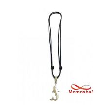 Collier Fil Noir Réglable Avec Pendentif Poisson En Acier Inoxydable Argenté - Unisex au meilleur prix au Maroc