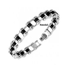 Bracelet Chaine Vélo En Acier Et Silicone Unisex - Réglable au meilleur prix au Maroc