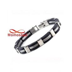 Gourmette En Acier Inoxydable Et Silicone Bracelet Unisex au meilleur prix au Maroc