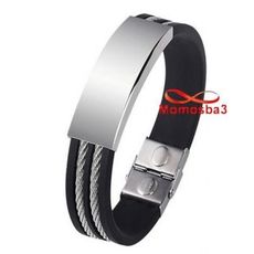 Bracelet En Acier Inoxydable Et Silicone Pour Homme - (Réglable) au meilleur prix au Maroc