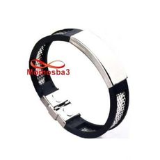 Bracelet En Acier Inoxydable Et Silicone Pour Homme (Réglable) au meilleur prix au Maroc