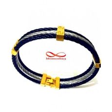 Bracelet En Acier Inoxydable Noir Argenté & DORE au meilleur prix au Maroc