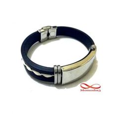 Bracelet En Acier Inoxydable Et Silicone + Cuir (Réglable) au meilleur prix au Maroc