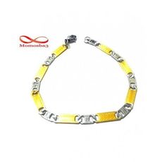 Gourmette En Acier Inoxydable DORE + Argenté au meilleur prix au Maroc