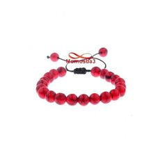 Agate Pierres Naturelle NOIR ROUGE Avec Fil Réglable au meilleur prix au Maroc