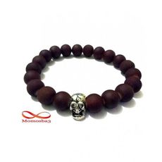 Agate MARRON mat avec pendentif Tête De Mort au meilleur prix au Maroc