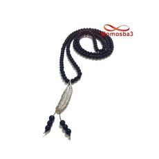 Collier Agate Verre Noir Avec Pendentif Plume a La Mode - Unisex au meilleur prix au Maroc