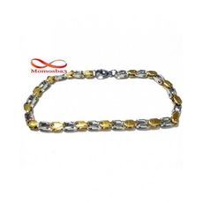 Gourmette Unisex En Acier Inoxydable DORE + Argenté au meilleur prix au Maroc