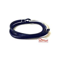 Bracelet En Cuir Noir Fermoir En Acier Inoxydable - Unisex au meilleur prix au Maroc