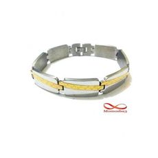 Bracelet En Acier Inoxydable - Argent & DORE au meilleur prix au Maroc