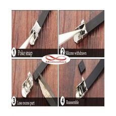 Bracelet En Silicone Noir + MARRON Et Acier Inoxydable (Réglable) au meilleur prix au Maroc