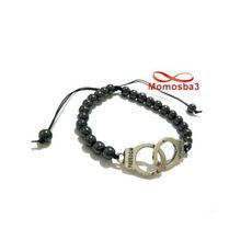 Agate Bracelet Hématite Avec Pendentif Menotte Freedom Unisex - Fil Réglable au meilleur prix au Maroc