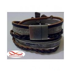 Bracelet Cuir Charm Avec Fermoir Magnette au meilleur prix au Maroc