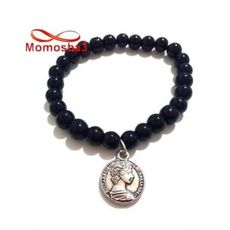 Agate Verre Avec Pendentif Pièce De Monnaie Argenté - Unisex au meilleur prix au Maroc