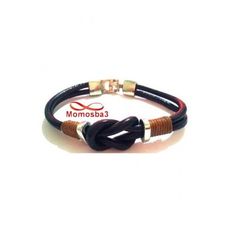 Bracelet Marine Cuir Noir - Unisex au meilleur prix au Maroc