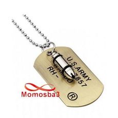 Chaine Maille Boule Avec Balle + Plaque Militaire En Acier Inoxydable DORE au meilleur prix au Maroc