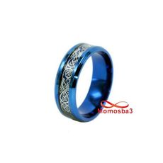 Bague Dragon En Acier Inoxydable BLEU + Argenté  Unisex au meilleur prix au Maroc