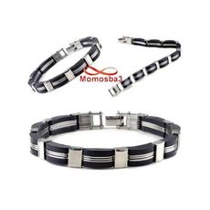 Gourmette En Acier Inoxydable Et Silicone Bracelet Unisex au meilleur prix au Maroc