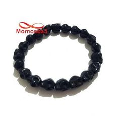 Agate Noir Pendentif Tete De Mort élastique - Unisex au meilleur prix au Maroc