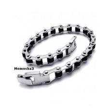 Bracelet Chaine Vélo En Acier Et Silicone Unisex - Réglable au meilleur prix au Maroc