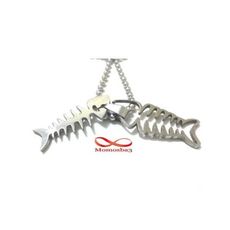 Chaine Et Pendentif Poisson En Acier Inoxydable - Unisex au meilleur prix au Maroc