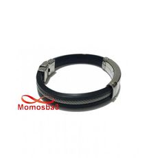 Bracelet En Silicone Et Acier Inoxydable - (Réglable) au meilleur prix au Maroc