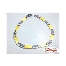 Gourmette En Acier Inoxydable DORE + Argenté au meilleur prix au Maroc