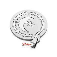 Chaîne En Acier Inoxydable Argenté Avec Pendentif Croissant - Unisex au meilleur prix au Maroc