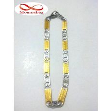 Gourmette En Acier Inoxydable DORE + Argenté au meilleur prix au Maroc