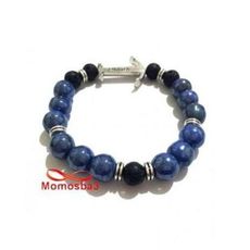 Agate Pierre Naturelle Avec Pendentif Ancre Vikings Argenté - Unisex au meilleur prix au Maroc